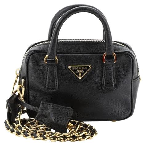 Prada Saffiano Leather Bauletto .